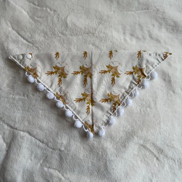 NWT Loic by Design Reindeer Babe Christmas Dog Bandana, White + Tan, Size M - Picture 5 of 13